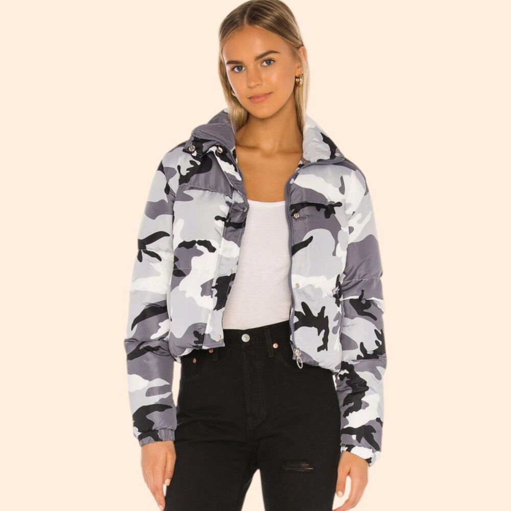 Superdown Heidi Camo Puffer Jacket